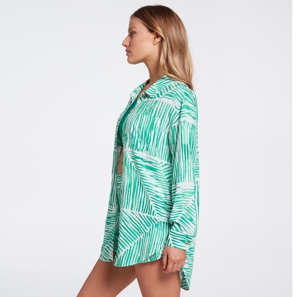 Calia | by Carrie Underwood |L/S Utility Shirt Beach Cover Up XS - Picture 2 of 9